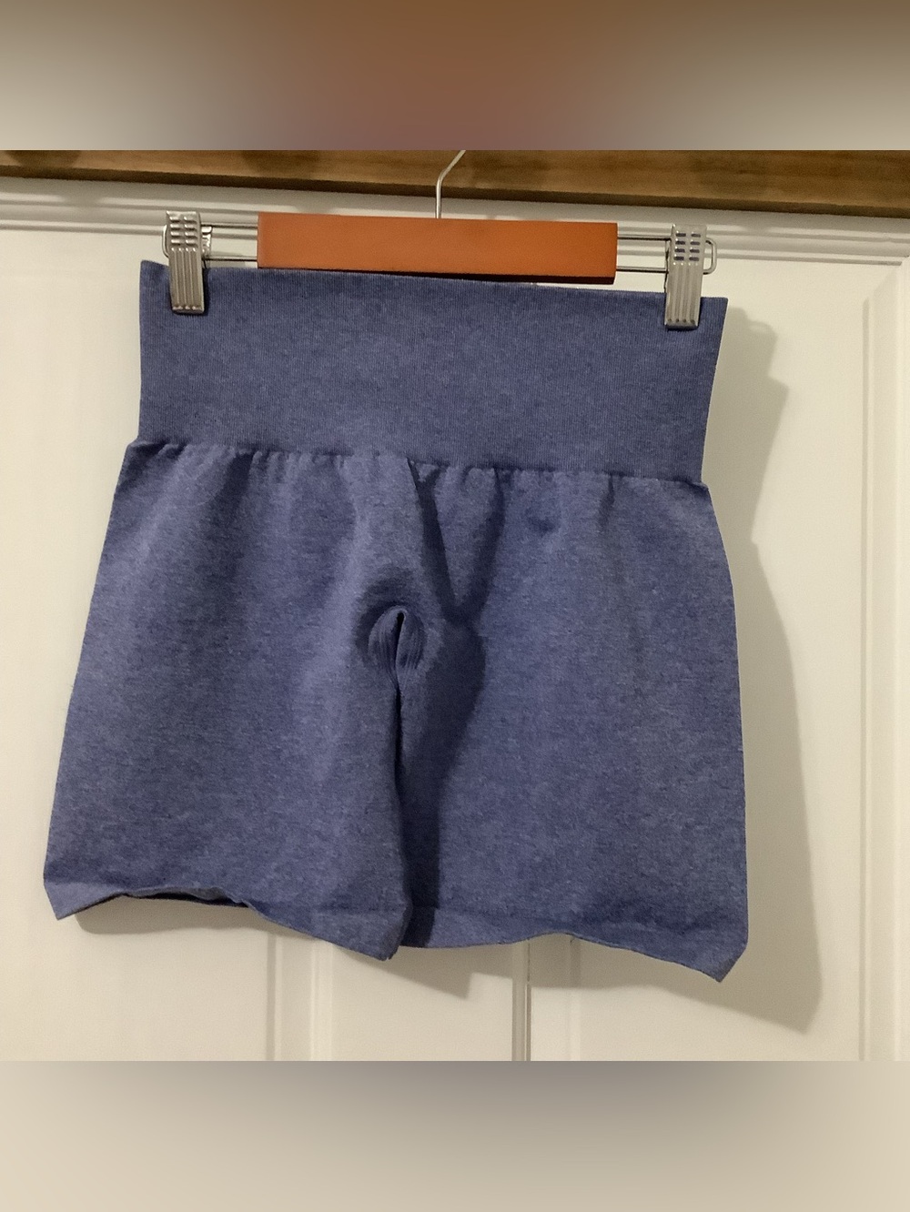 NVGTN High-Waist Shorts in Heather Blue